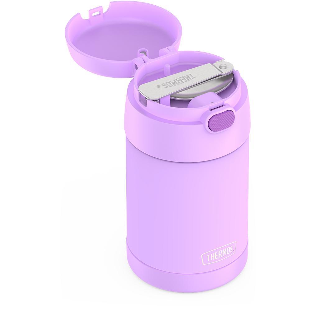 Pote Térmico Thermos Funtainer 470 ml Lilac, com a tampa aberta, foto 14 de 44