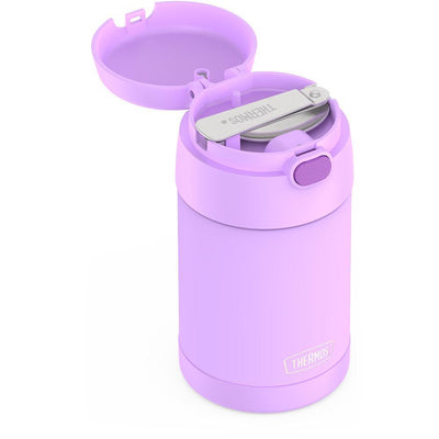 Pote Térmico Thermos Funtainer 470 ml Lilac, com a tampa aberta, foto 14 de 44