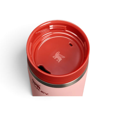 Mug Térmica Café Go (236 ml) Peach Rose, vista de cima com tampa fechada
