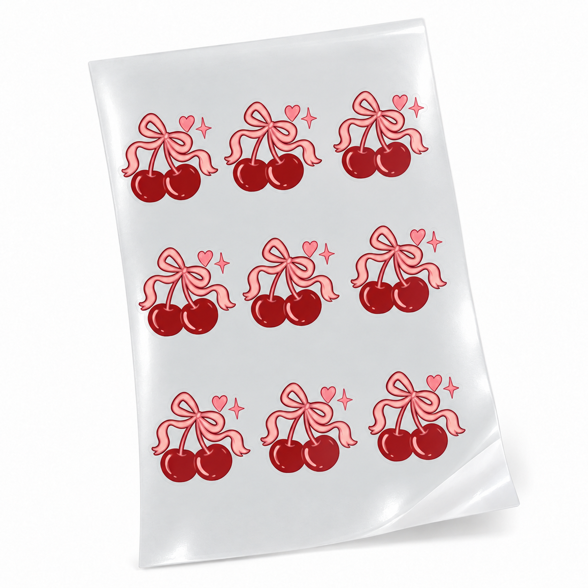 Cartela de Stickers UV DTF com Verniz