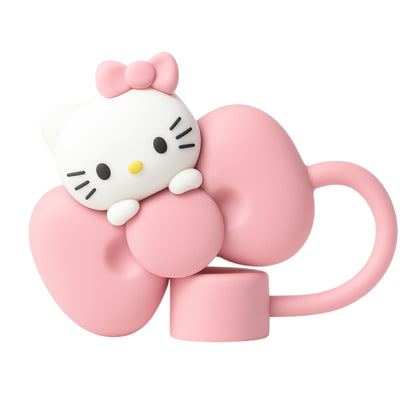 Protetor de Canudo Quencher - Variados em forma de personagem, rosa, oferecendo estilo e higiene para canudos, feito em silicone atóxico.