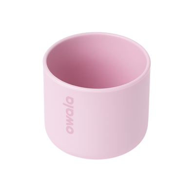 Capa Protetora de Silicone para Garrafa Owala - 710ml | 24oz, em silicone rosa, ideal para proteção e estilo em aventuras diárias.