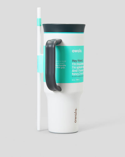Copo Tumbler Térmico Owala - 1180ml | 40oz com design elegante e isolamento a vácuo, ideal para manter bebidas geladas por 24 horas.