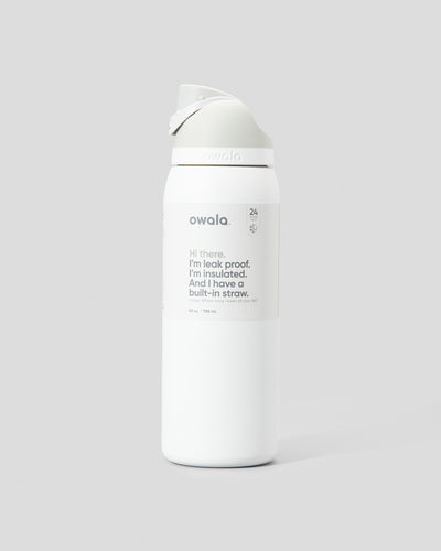 Garrafa Térmica Owala FreeSip - 1180ml | 40oz em branco com bico FreeSip™, isolamento térmico e canudo embutido.