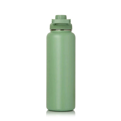 Garrafa Térmica PACCO Hydrav2 1200ml verde, ideal para bebidas quentes e frias, destacando-se em tecnologia e design durável.