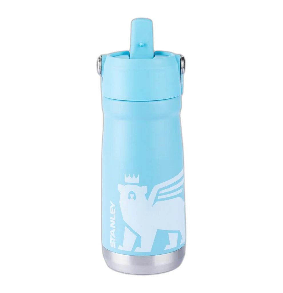 Garrafa Térmica Flip Straw Youth Stanley - 500ml azul com canudo retrátil e design infantil seguro.