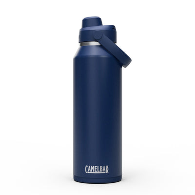 Garrafa Térmica Thrive Camelbak 1,18L em cor azul, ideal para hidratação em atividades outdoor.