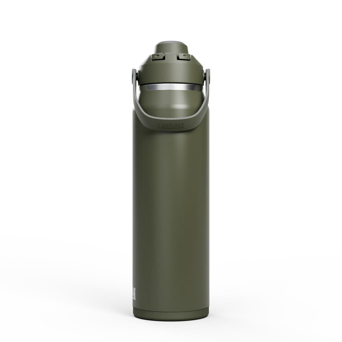 Garrafa Térmica Thrive Camelbak 946ml em cor verde oliva, ideal para transporte diário e atividades ao ar livre.