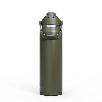 Garrafa Térmica Thrive Camelbak 946ml em cor verde oliva, ideal para transporte diário e atividades ao ar livre.
