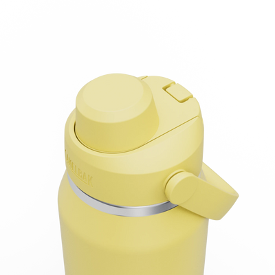 Garrafa Térmica Thrive Camelbak 946ml em amarelo com tampa de fechamento seguro.