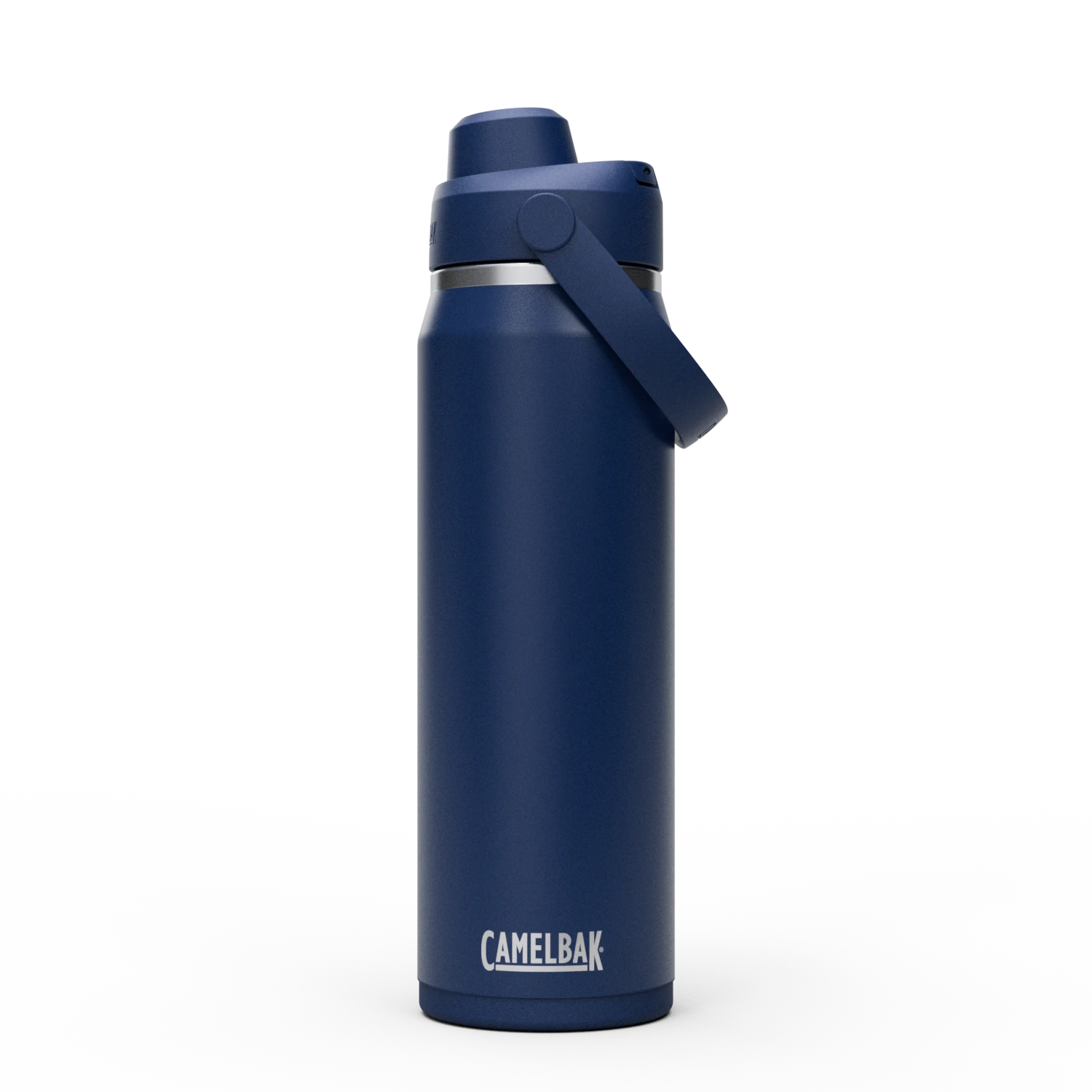 Garrafa Térmica Camelbak Thrive 740ml em cor azul, ideal para manter sua hidratação ao longo do dia.