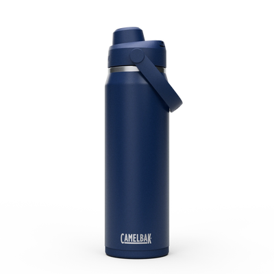 Garrafa Térmica Camelbak Thrive 740ml em cor azul, ideal para manter sua hidratação ao longo do dia.