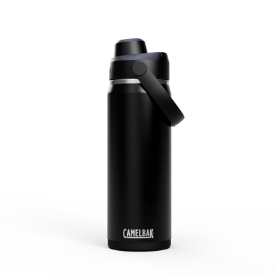 Garrafa Térmica Camelbak Thrive Chug 590ml em preto, ideal para hidratação diária e eficiência térmica.