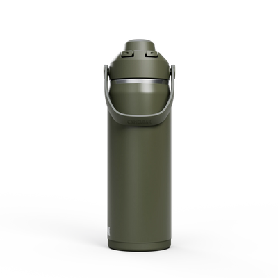 Garrafa Térmica Camelbak Thrive Chug 590ml em verde, ideal para hidratação diária.