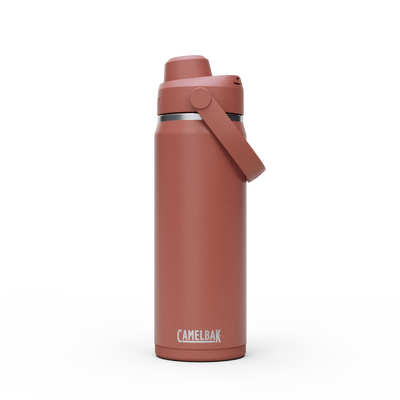 Garrafa Térmica Camelbak Thrive Chug 590ml em cor rosa, ideal para hidratação diária e portabilidade.