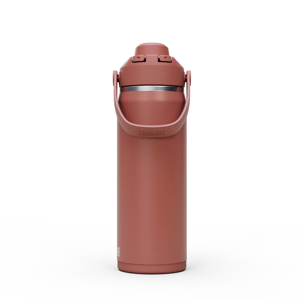 Garrafa Térmica Camelbak Thrive Chug 590ml em cor rosa, ideal para uso diário e hidratação.