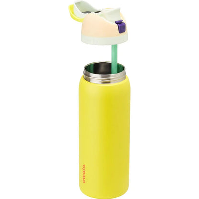 Garrafa Térmica Owala FreeSip - 946ml | 32oz em amarelo, com design inteligente e bico patenteado FreeSip™ para hidratação versátil.