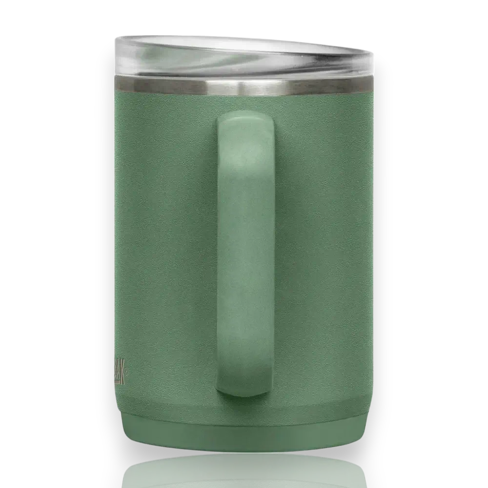 Caneca Térmica Thrive Camelbak 470ml verde com tampa a prova de vazamentos e isolamento a vácuo de parede dupla para bebidas.