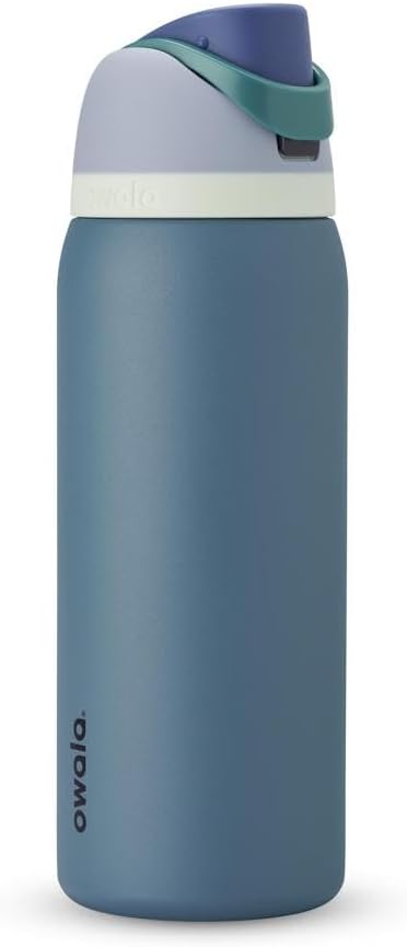 Garrafa Térmica Owala FreeSip 946 ml (32 oz) Azul, vista frontal com tampa fechada