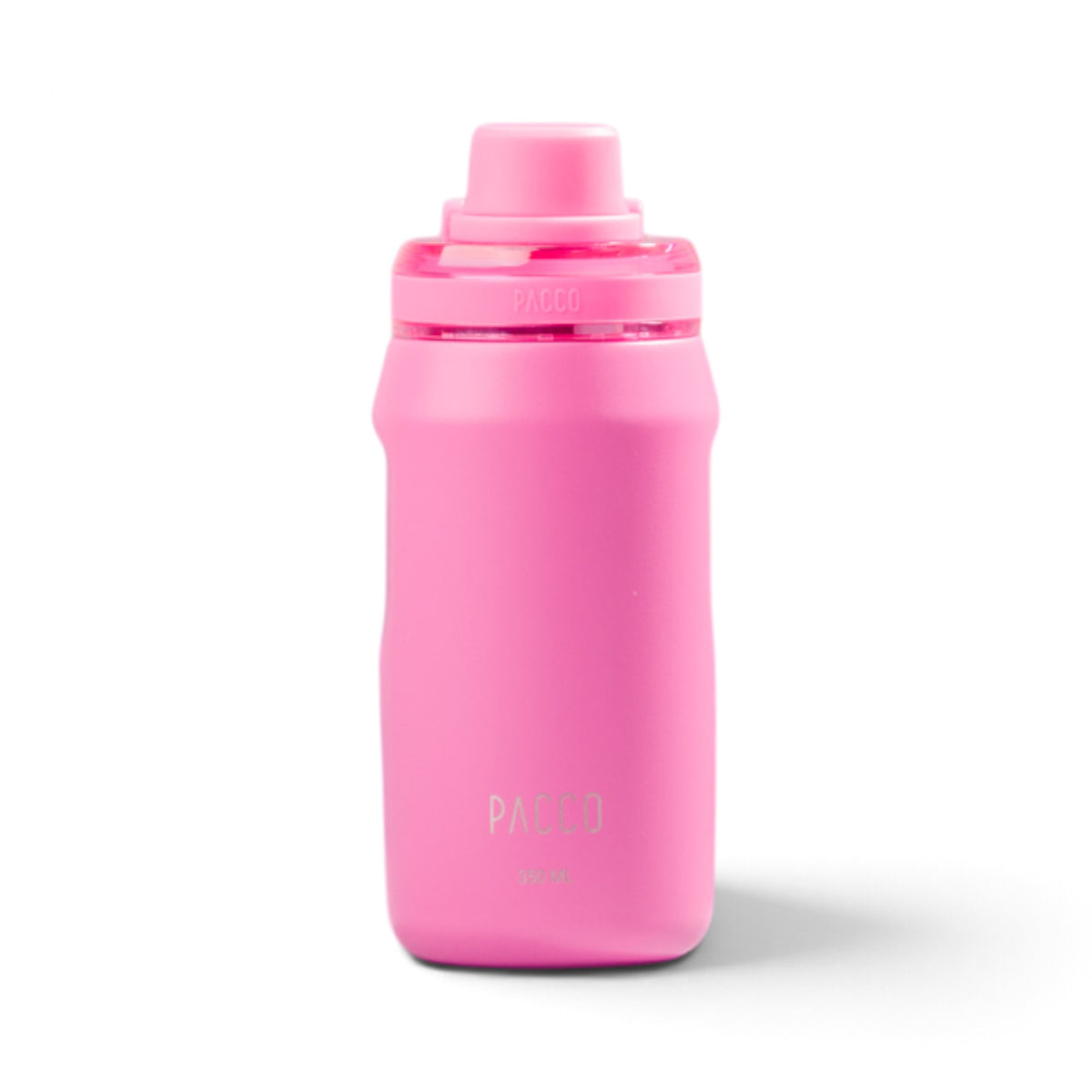 Garrafa Térmica PACCO Vyta 350 ml Chiclete, vista frontal com tampa fechada