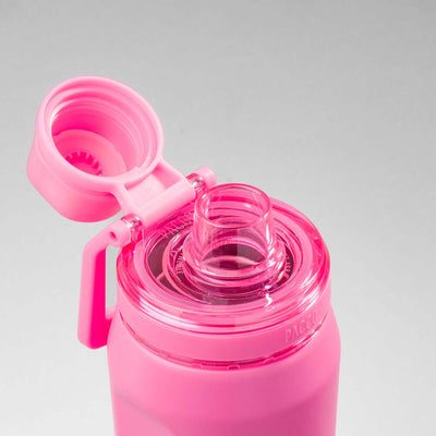 Garrafa Térmica PACCO Vyta 350ml rosa com design moderno e tampa ergonômica, perfeita para uso diário e preservar o sabor.