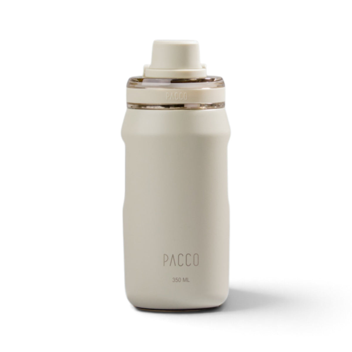 Garrafa Térmica PACCO Vyta 350ml em design moderno, ideal para uso diário com aço inox 18/10, segurança alimentar e resistência.