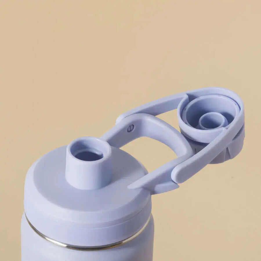 Tampa da Garrafa Térmica PACCO Hydrav2 350ml com design ergonômico em cor pastel para armazenamento seguro e prático.