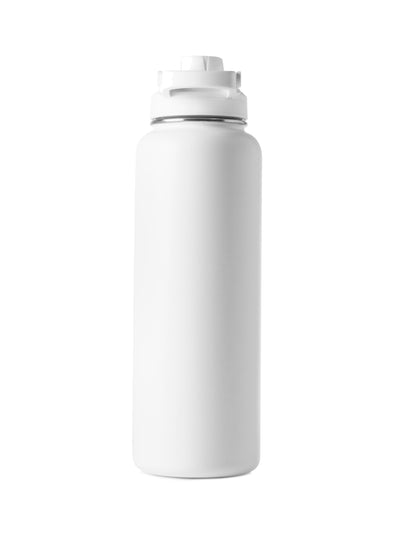 Garrafa Térmica PACCO Hydrav2 1200ml em branco, ideal para manter bebidas frias por 24h e quentes por 12h, com design durável e avançado.