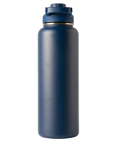 Garrafa Térmica PACCO Hydrav2 1200ml azul, ideal para manter bebidas frias por 24h e quentes por 12h, perfeita para academia e viagens.