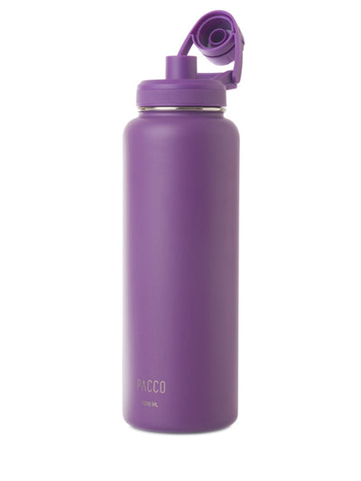 Garrafa Térmica PACCO Hydrav2 1200ml roxa, alta performance térmica e design elegante para manter bebidas frias ou quentes.