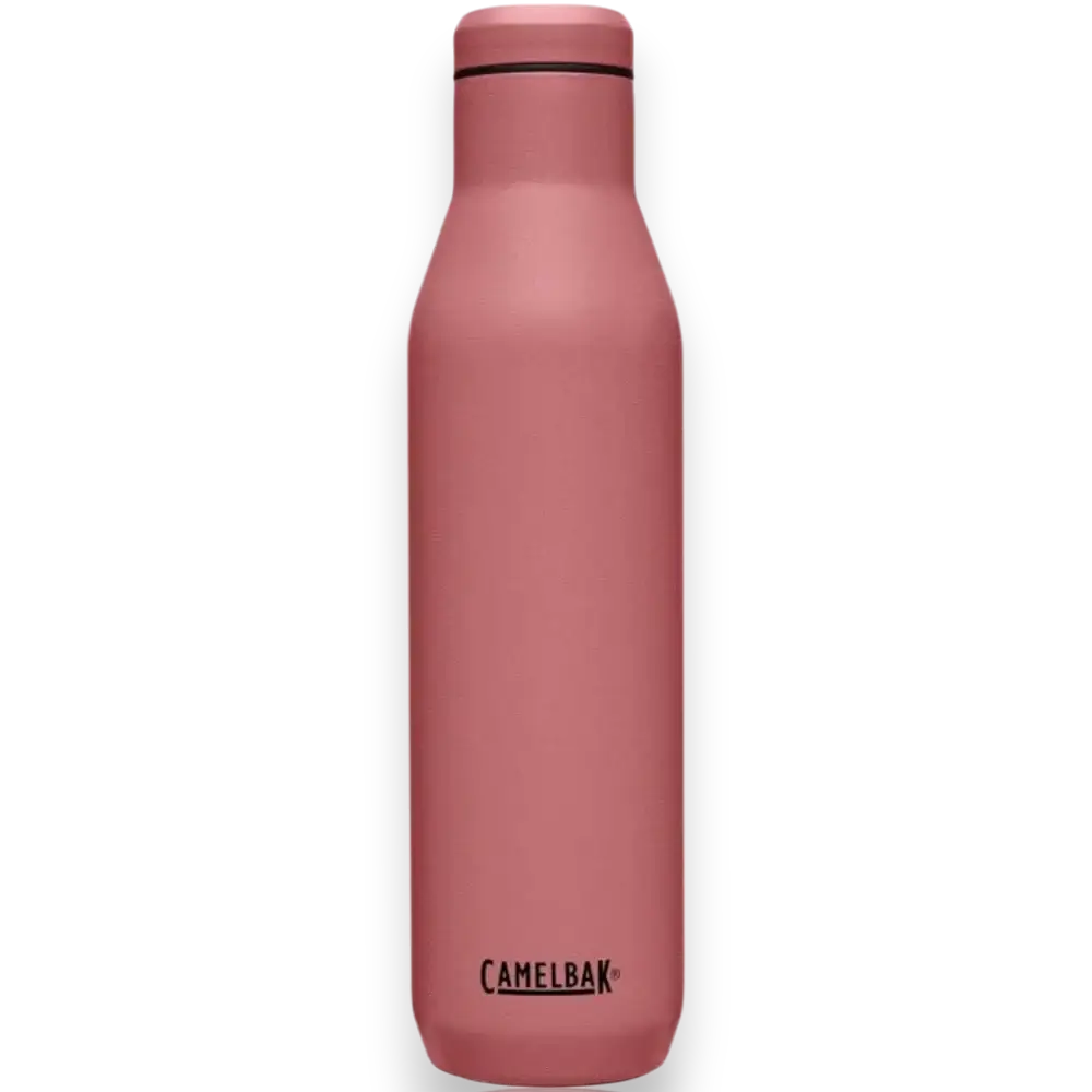 Garrafa Térmica Camelbak Horizon 750ml rosa mantém bebidas quentes por 15h e frias por 35h, ideal para trabalho ou atividades ao ar livre.