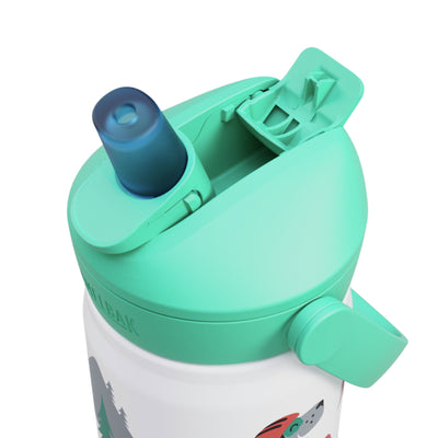 Garrafa Térmica Infantil Camelbak Thrive 354ml com tampa auxiliar e bico para facilitar o uso por crianças.
