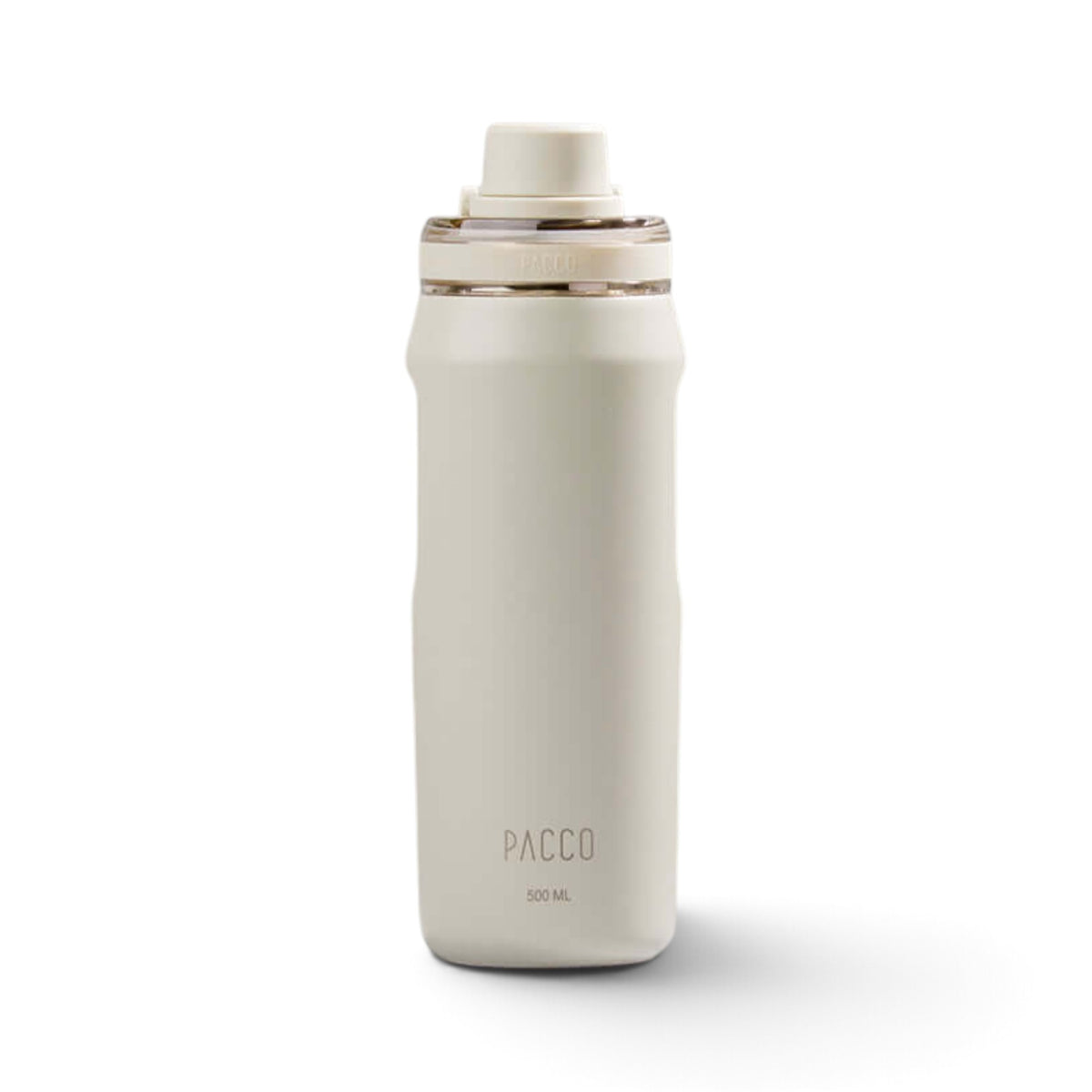 Garrafa Térmica PACCO Vyta 500ml, em aço inox de grau cirúrgico, com design sofisticado e isolamento térmico a vácuo.