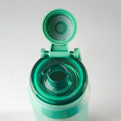 Garrafa Térmica Vyta 500ml PACCO | PEDRAS PRECIOSAS com design sofisticado e tampa aberta.