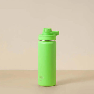 Garrafa Térmica PACCO Hydrav2 500ml em verde com design elegante e isolamento térmico de alta performance.