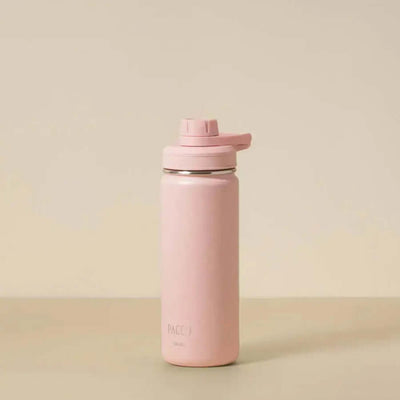 Garrafa Térmica PACCO Hydrav2 500ml rosa elegante com isolamento térmico eficiente, ideal para bebidas quentes e frias.