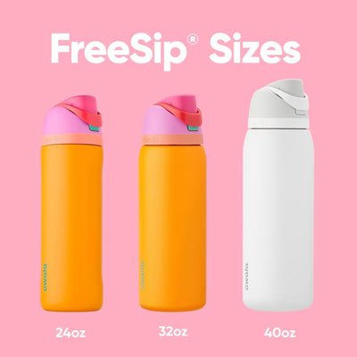 Garrafa Térmica Owala FreeSip 946 ml (32 oz) Tropical, infográfico com as características, foto 30 de 141