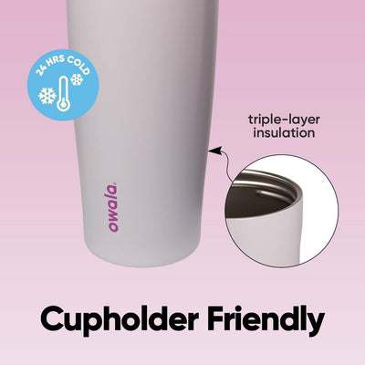 Garrafa Térmica Owala FreeSip Sway - 887ml com isolamento de camada tripla e design amigável para porta-copos.