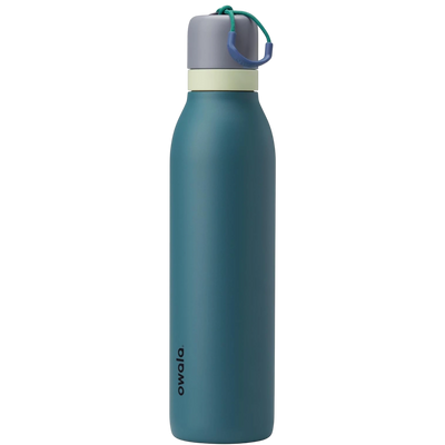 Garrafa Térmica Owala Twist 710 ml (24 oz) Denim, vista frontal com tampa fechada