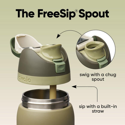 Garrafa Térmica Owala FreeSip - 946ml | 32oz com bico patenteado FreeSip™ destacando canudo embutido e abertura inclinada.