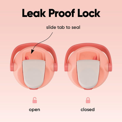 Tampa da Garrafa Térmica Owala FreeSip Sway - 887ml com trava à prova de vazamentos, mostrando opções de aberto e fechado.