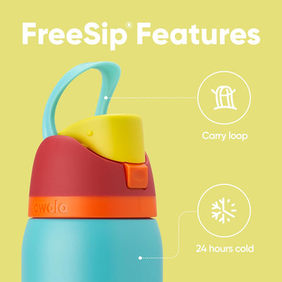 Garrafa Térmica Owala FreeSip - 1180ml | 40oz com bico FreeSip e alça de transporte, mantém o líquido frio por 24 horas.