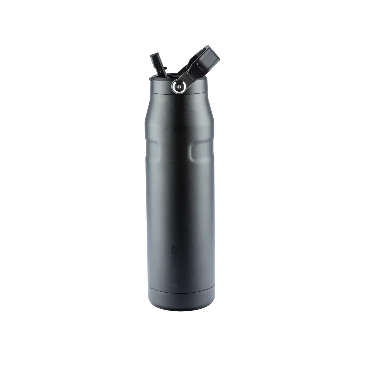 Garrafa Térmica Stanley Aerolight™ Flip Straw - 1,1L preta com isolamento a vácuo para alto desempenho térmico e sustentabilidade.