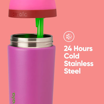 Garrafa Owala Flip Infantil Stainless Steel Termica | 14oz | 410ml com tecnologia de 24 horas para bebida fria.