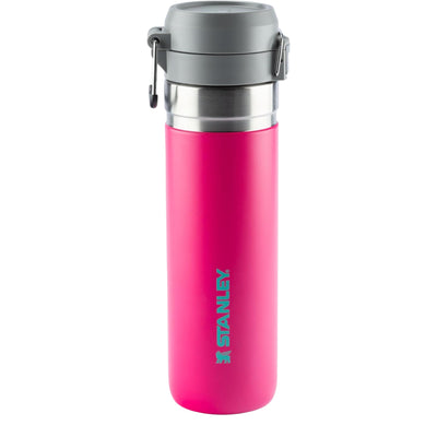 Garrafa Térmica Quick Flip Stanley - 710ml rosa, ideal para esportes e uso diário, com isolamento térmico eficiente.