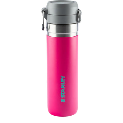 Garrafa Térmica Quick Flip Stanley - 710ml rosa, ideal para esportes e uso diário, com isolamento térmico eficiente.