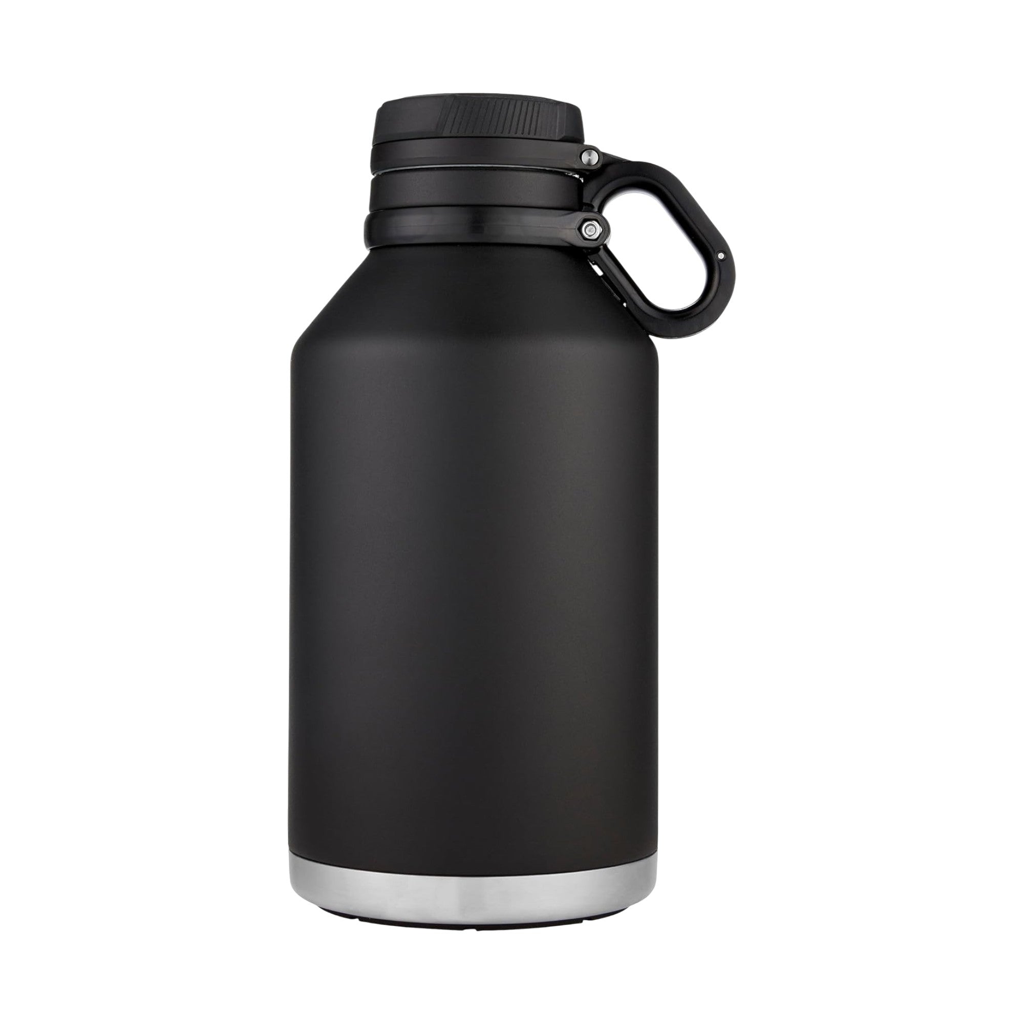 Growler 1,9L Preto Coleman térmico em aço inox com isolamento a vácuo para viagens, camping e uso diário.