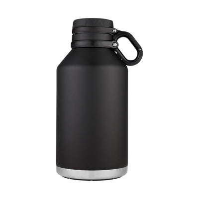 Growler 1,9L Preto Coleman térmico em aço inox com isolamento a vácuo para viagens, camping e uso diário.