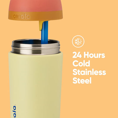 Garrafa Owala Flip Infantil Stainless Steel Termica | 14oz | 410ml com bico FreeSip e tampa à prova de vazamentos.