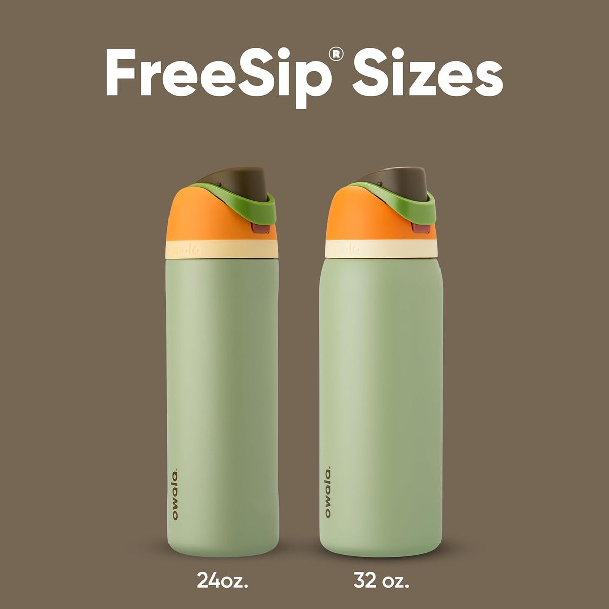 Garrafa Térmica Owala FreeSip 946 ml (32 oz) Camo Cool, infográfico com as características